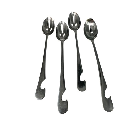 Stainless Steel Slotted Cocktail/Appetizer Spoons With Bottle Opener Handle Set - Picture 4 of 10
